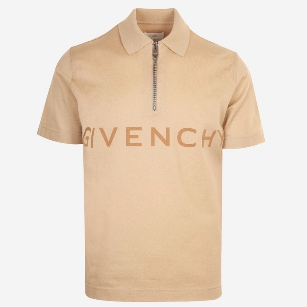 Givenchy Beige Polo Shirt with Zipper
